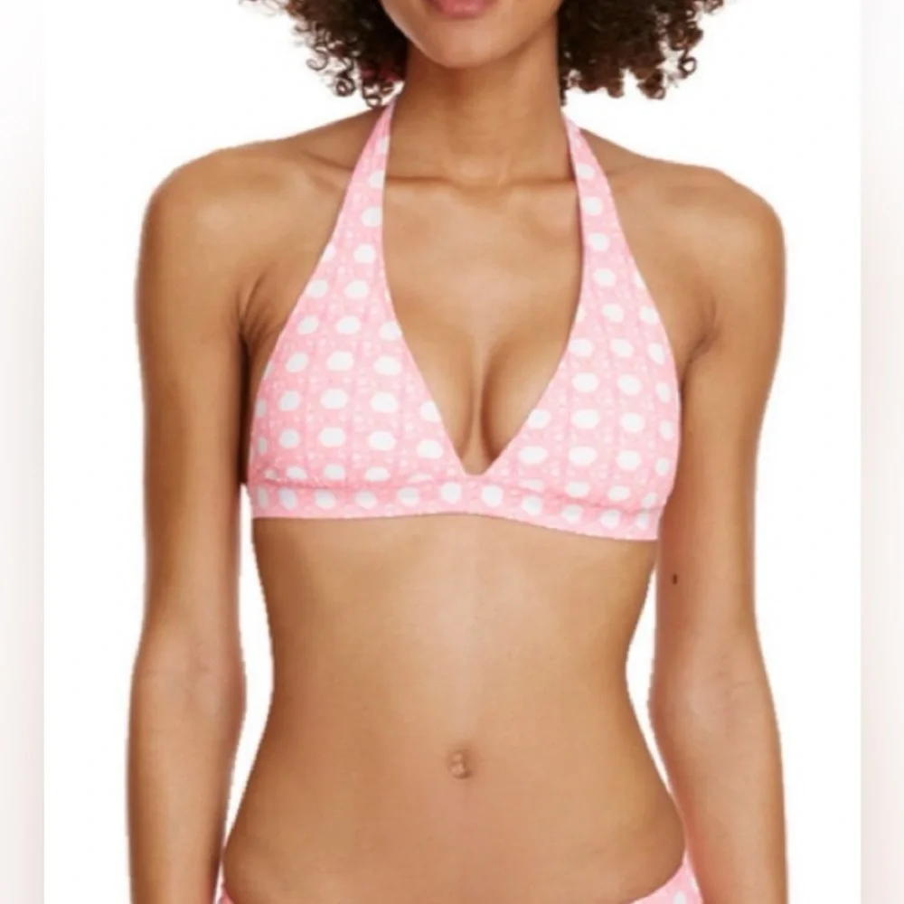 Vineyard Vines Peachy pink Bikini Size Small Halter Top Beach Vacation Pool